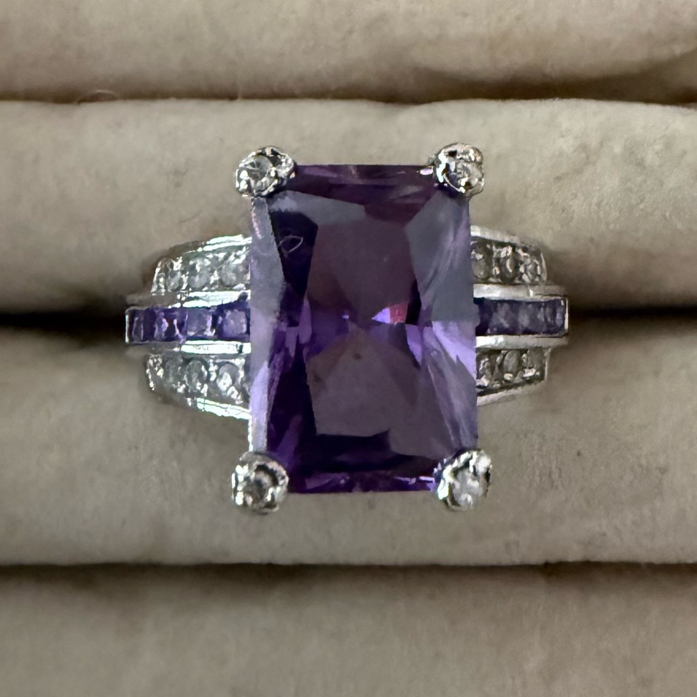 Park Lane Amethyst Silver Ring